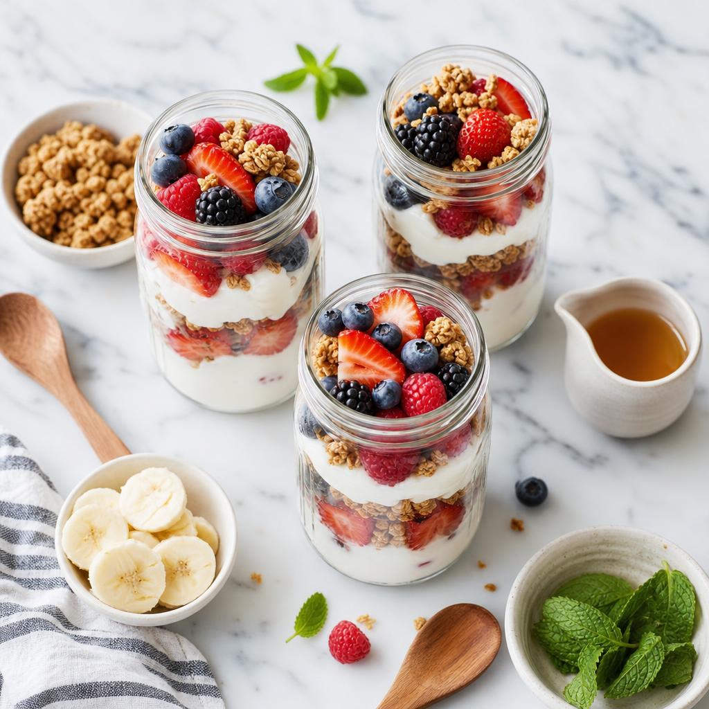 Build-Your-Own Greek Yogurt Parfait Bar (K-12 Approved)